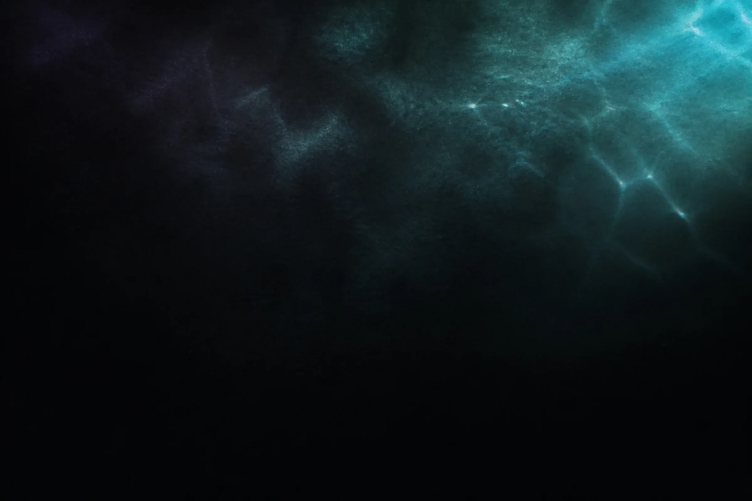 Abstract teal and violet atmosphere behind the Auviel homepage hero