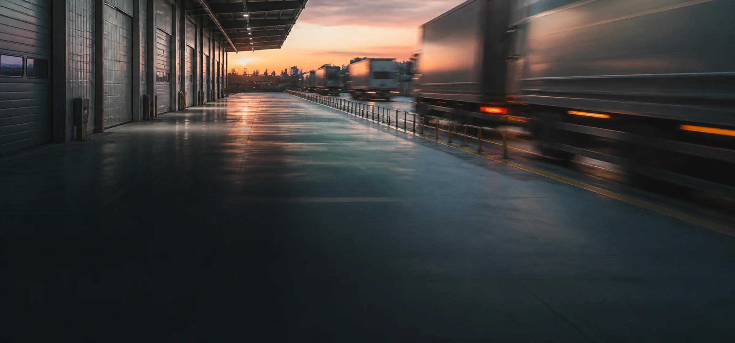 Logistics hub atmosphere with motion