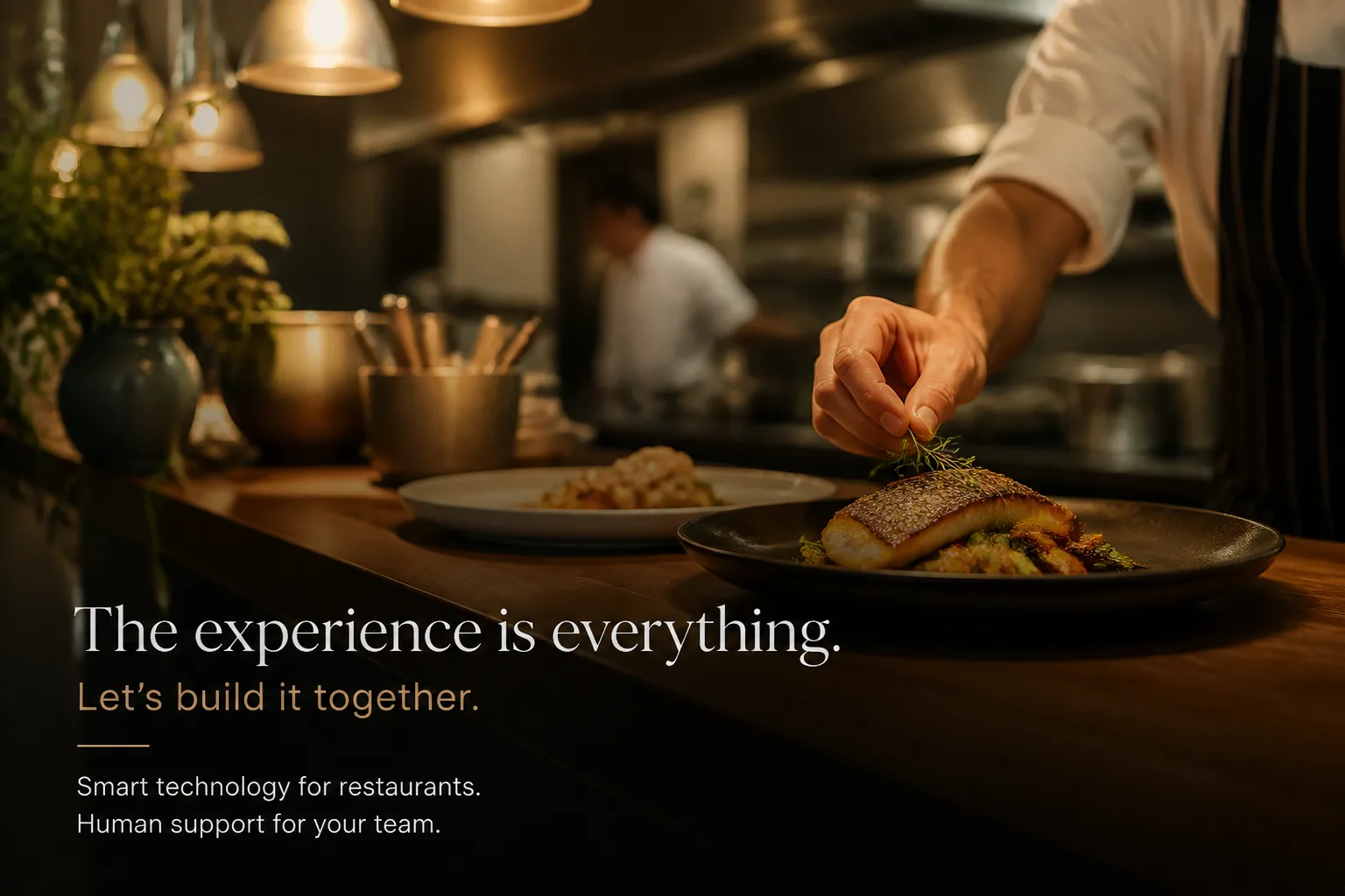 Warm restaurant and ordering atmosphere